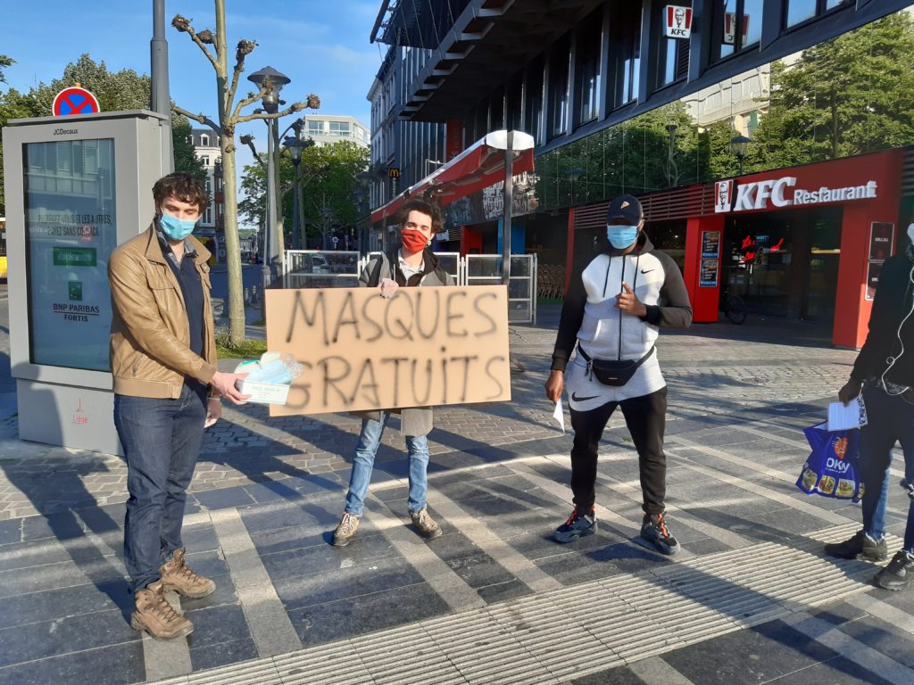 Distribution de masques à Liège 4