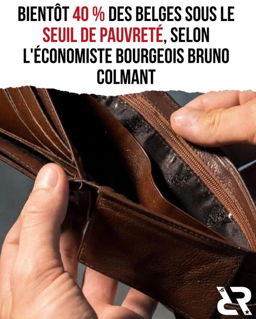 Bientôt 40% des Belges sous le seuil de pauvreté, selon l'économiste bourgeois Bruno Colmant