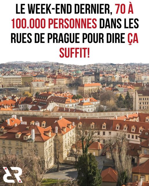 Le week-end dernier, 70 à 100.000 personnes dans les rues de Prague pour dire "ça suffit !"