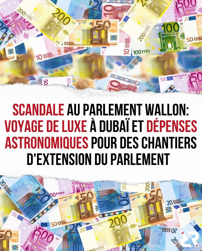 Scandale au parlement wallon : voyage de luxe à Dubaï et dépenses astronomiques pour des chantiers d'extension du parlement.